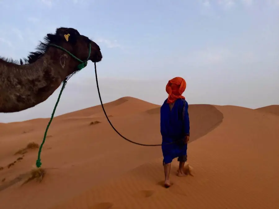 A Touareg guide in the Sahara dunes